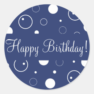 Happy Birthday Bubbles Envelope Sticker Seal
