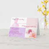 Happy Birthday Buddah Kaart (Gele Bloem)