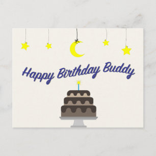 Happy Birthday Buddy briefkaart van Syahikmah