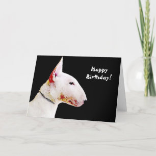 Happy Birthday Bull Terrier wenskaart Kaart