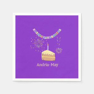 Happy Birthday Bunting Party Servet