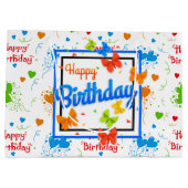 Happy Birthday Butterflies Groot Cadeauzakje (Achterkant)