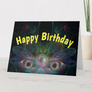 Happy Birthday Butterfly Angel BIG Kaart