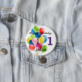Happy Birthday Button personaliseer leeftijd en na (In situ)