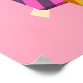 Happy Birthday-cadeautjes op roze Poster (Hoek)