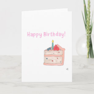 Happy Birthday Cake 4 Kaart
