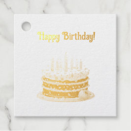 Happy Birthday Cake Bag Gift Party Bedankjes Labels