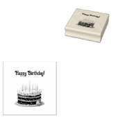 Happy Birthday Cake Bag Gift Party Rubberstempel (Gestempeld)