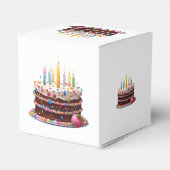 Happy Birthday Cake Box Gift Party Bedankdoosjes (Achterkant)