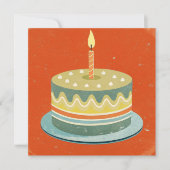 Happy Birthday  Cake Candle Wenskaart (Voorkant)