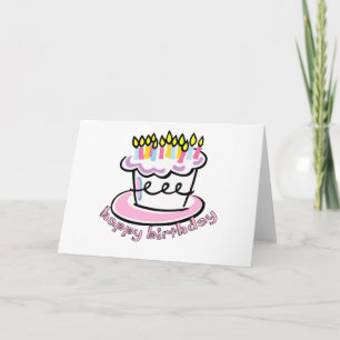 Happy Birthday cake Kaart