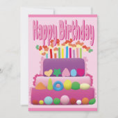 Happy Birthday Cake Kaart (Voorkant)