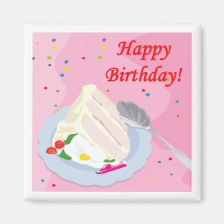 Happy Birthday Cake Magnet Magneet