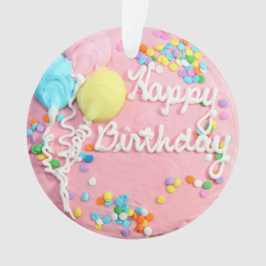 Happy Birthday Cake Ornament (voorkant)
