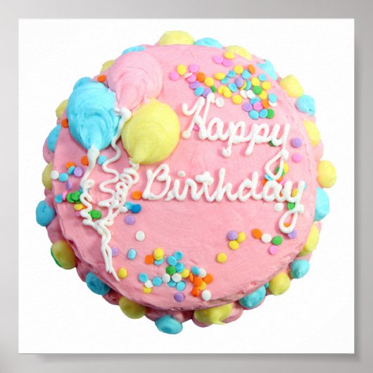 Happy Birthday Cake Poster (Voorkant)