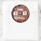 Happy Birthday Cake Ronde Sticker (Tas)