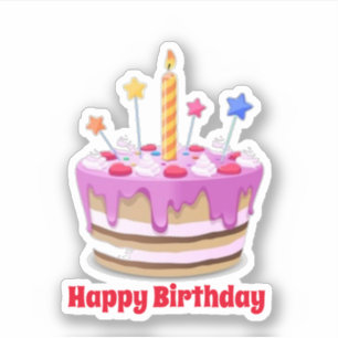 Happy Birthday cake Sticker
