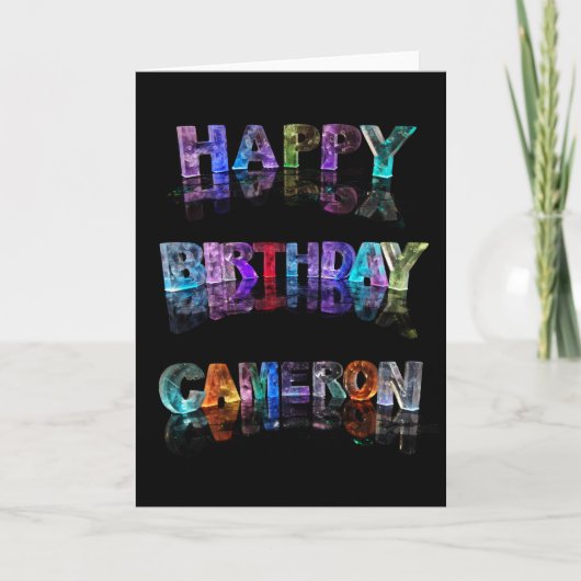 Happy Birthday Cameron Kaart (Voorkant)