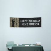 Happy Birthday Camouflage Vist Mannen Banner (Beurs)