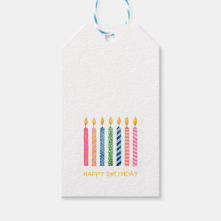 Happy Birthday Candles Modern Artisan Colorful Fun Cadeaulabel