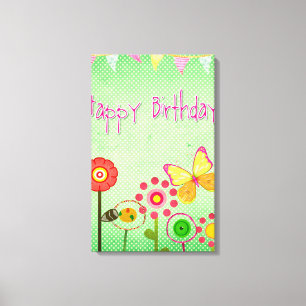 Happy Birthday Canvas Afdruk