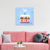 HAPPY BIRTHDAY Canvas afdrukken (Insitu (Woonkamer))