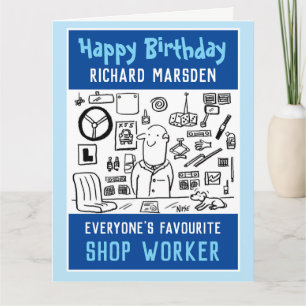 Happy Birthday Car Parts Salesman Kaart