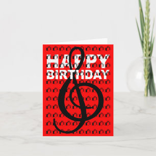Happy Birthday Card G Clef Cadebox Kaart