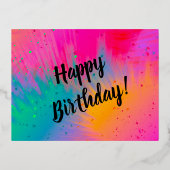 Happy Birthday Carnaval Splatter Briefkaart (Voorkant)