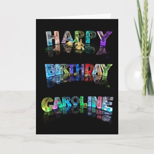 Happy Birthday Caroline Card Kaart (Voorkant)
