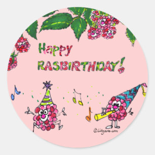 Happy Birthday Cartoon Berries Custom Sticker