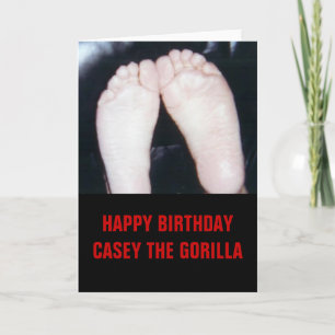 HAPPY BIRTHDAY CASEY THE GORILLA KAART