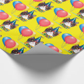 Happy Birthday Cat in het Pet Cadeaupapier (Hoek)