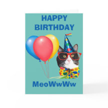 Happy Birthday Cat in het Pet
