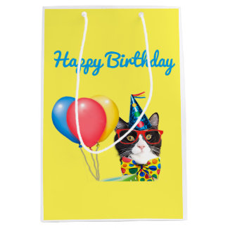 Happy Birthday Cat Medium Cadeauzakje