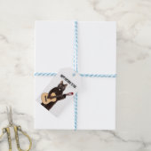 Happy Birthday Cat Singing and Plays Guitar Cadeaulabel (Met Touw)