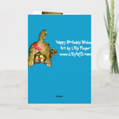 Happy Birthday Cat Wenskaart Kaart (Achterkant)