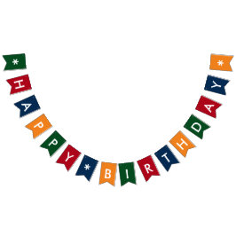 Happy Birthday Celebration any Color any Text Vlaggetjes