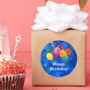 "Happy Birthday" Celebration Balloons Ronde Sticker
