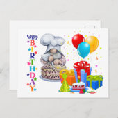 Happy Birthday Celebration Briefkaart (Voorkant / Achterkant)