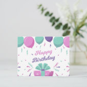 Happy Birthday Celebration Feestdagenkaart (Staand voorkant)