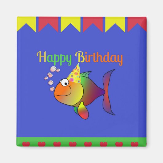 Happy Birthday Celebration Magneet (Voorkant)