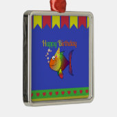 Happy Birthday Celebration Metalen Ornament (Rechts)