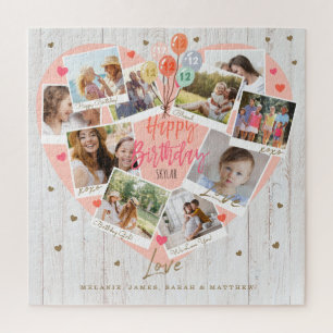 Happy Birthday Celebration Photo Scrapbook Heart Legpuzzel