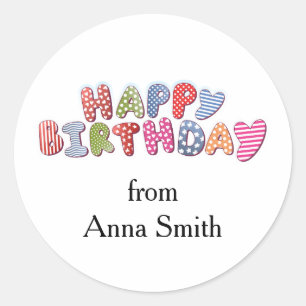Happy Birthday Celebration Ronde Sticker