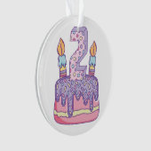 Happy Birthday Celebration Two Ornament (voorkant)