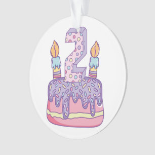 Happy Birthday Celebration Two Ornament