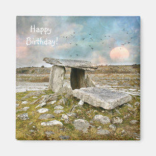 Happy Birthday Celtic Ruins Magneet