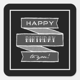 Happy Birthday Chalk Tattoo Typografie Stickers
