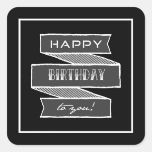 Happy Birthday Chalk Tattoo Typografie Stickers
